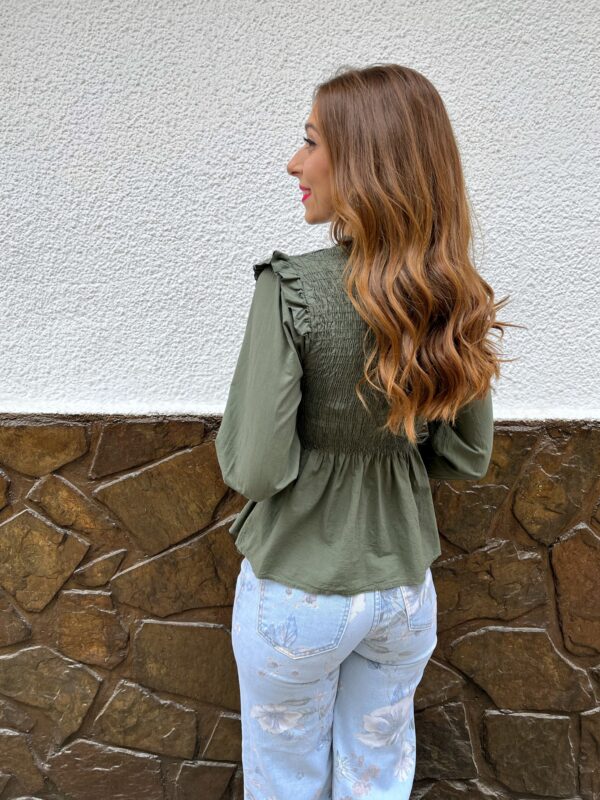 Blusa Manuela Verde Kaki - Imagen 5