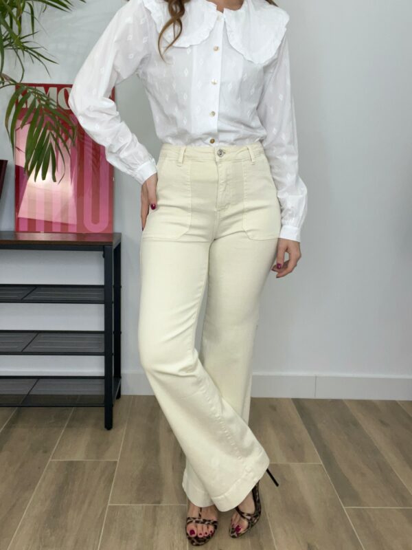 Pantalón Vaquero Beige - Imagen 5