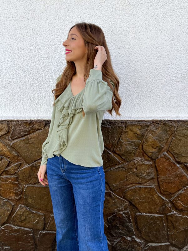 Blusa Blumen Kaki - Imagen 6