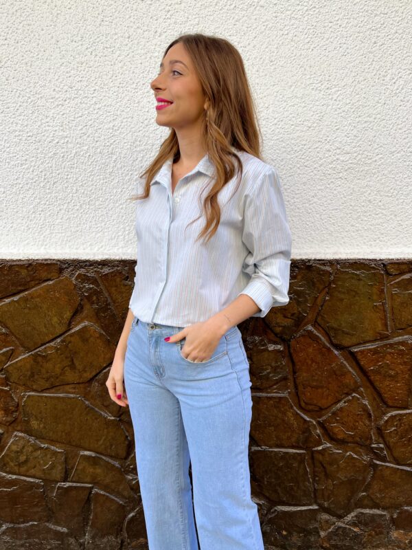 Camisa Rayas Basic Azul - Imagen 3