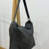 Bolso Serraje Gris Tachuelas