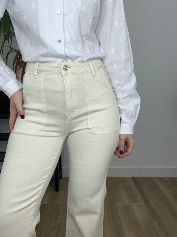 Pantalón Vaquero Beige - Imagen 2