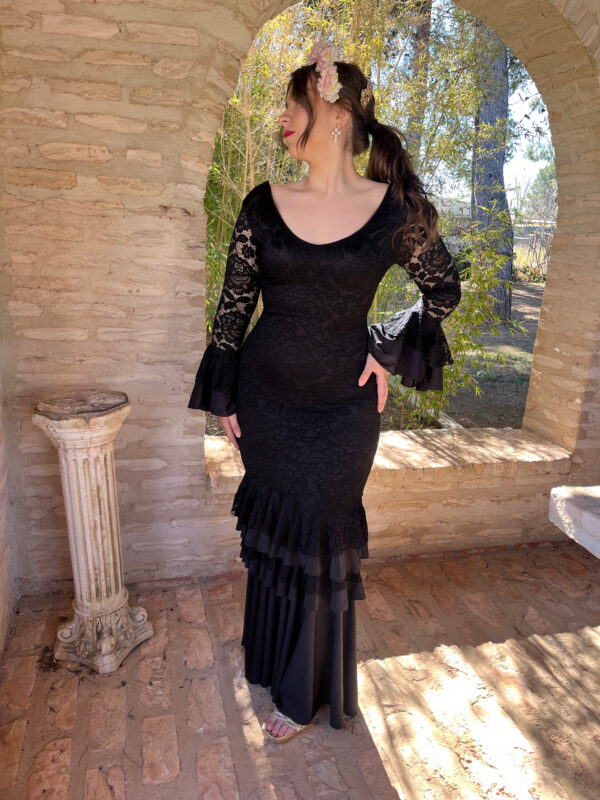 Vestido Flamenca Rocio Negro - Imagen 4