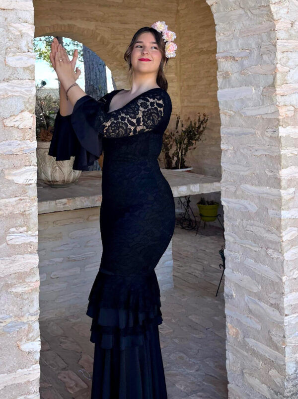 Vestido Flamenca Rocio Negro - Imagen 5