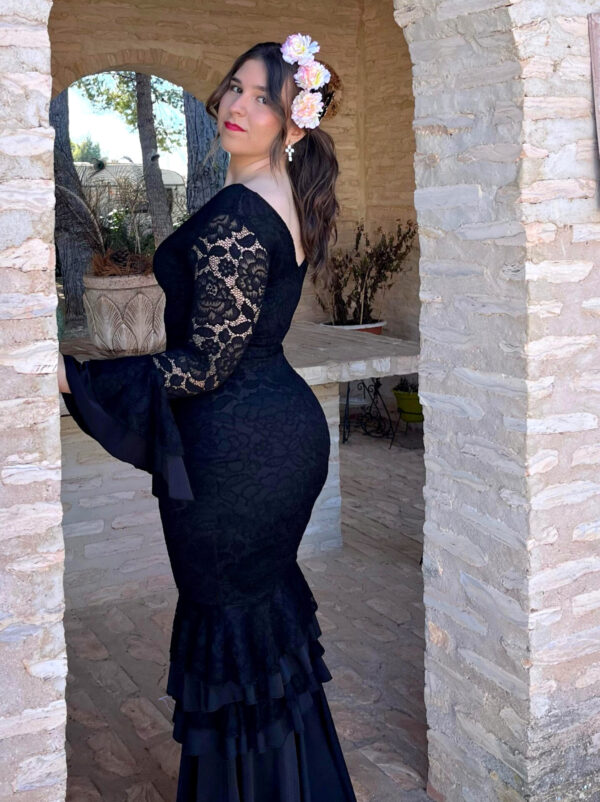 Vestido Flamenca Rocio Negro