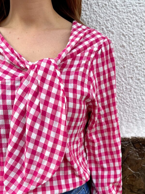 Blusa Vichy Nudo Rosa - Imagen 2