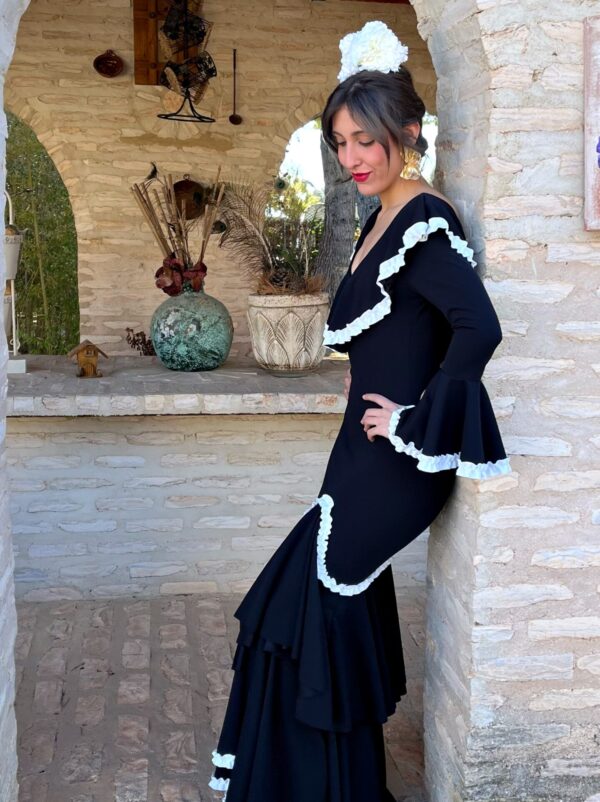 Vestido Flamenca Triana Negro - Imagen 2