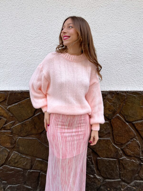 Jersey Punto Rosa Pastel - Imagen 6