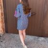 Vestido Camisero Vichy Azul Marino - Imagen 6