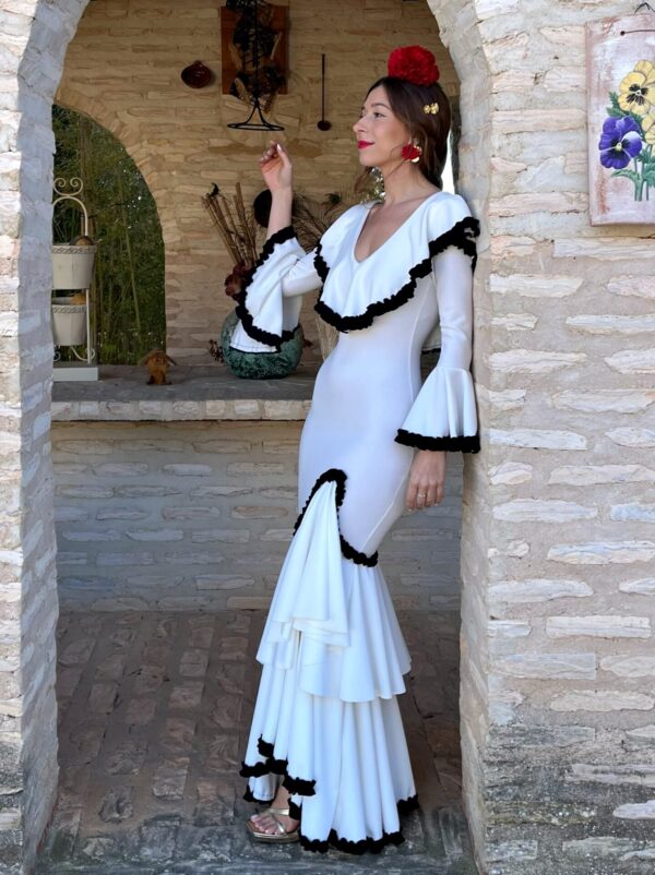 Vestido Flamenca Triana Blanco