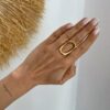 Anillo Opal Dorado