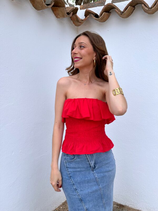Top Volantes Rojo - Imagen 6