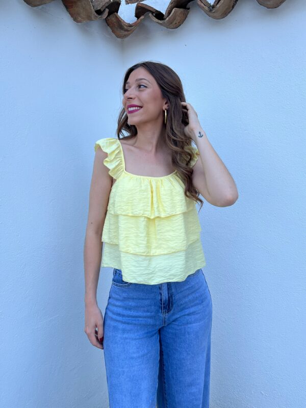 Top Camelia Amarillo Pastel - Imagen 5