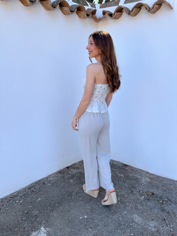 Pantalón Lino Beige - Imagen 5
