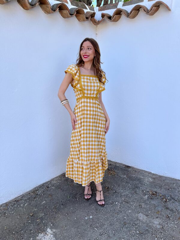 Vestido Zinia Mostaza - Imagen 3