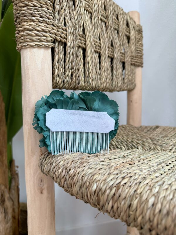 Peineta Clavel Verde - Imagen 2