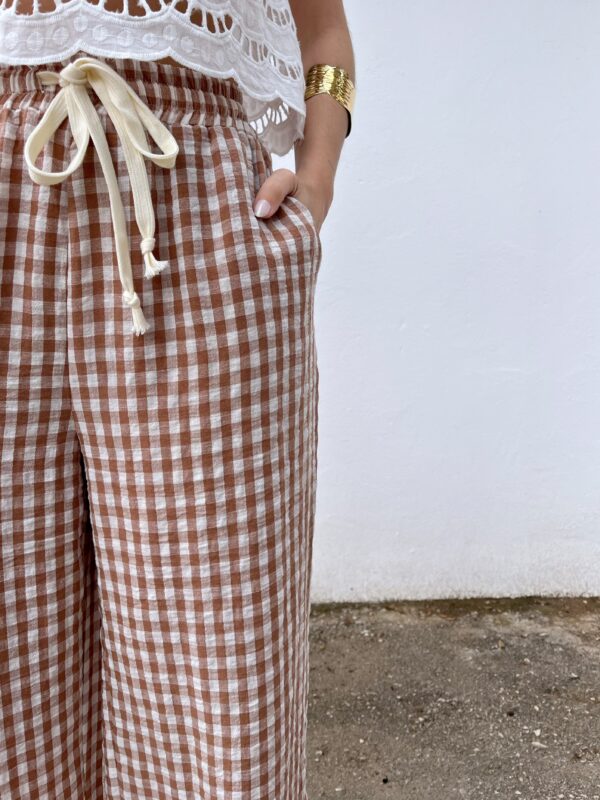 Pantalón Vichy Camel - Imagen 2
