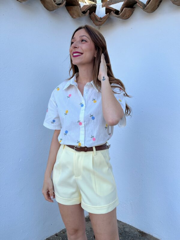 Camisa Flores Multicolor - Imagen 3