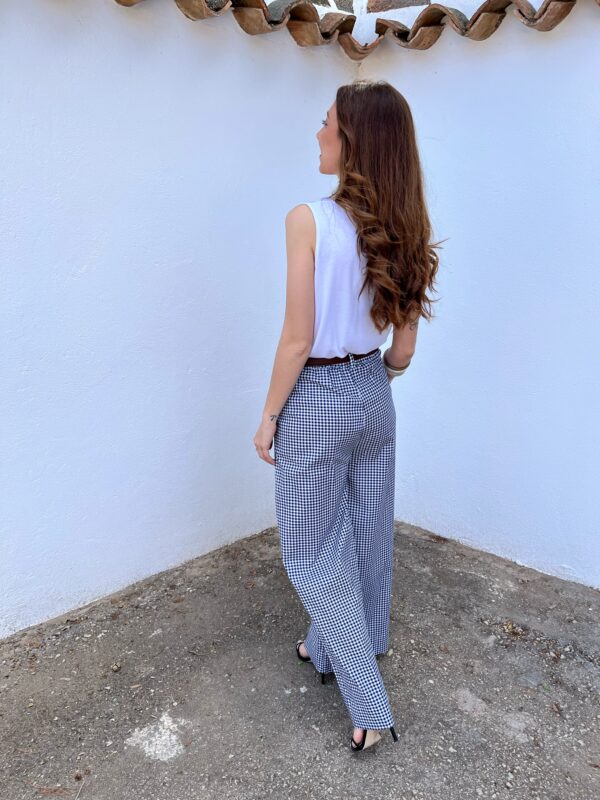 Pantalón Vichy Azul Marino - Imagen 4