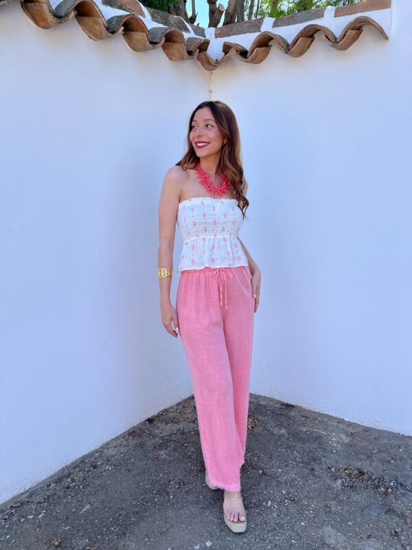 Pantalón Lino Coral