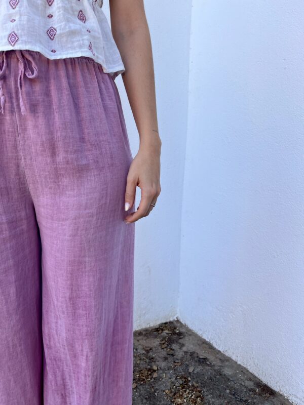 Pantalón Lino Lavanda - Imagen 2
