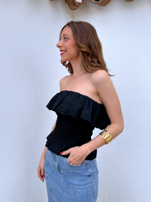 Top Volantes Negro