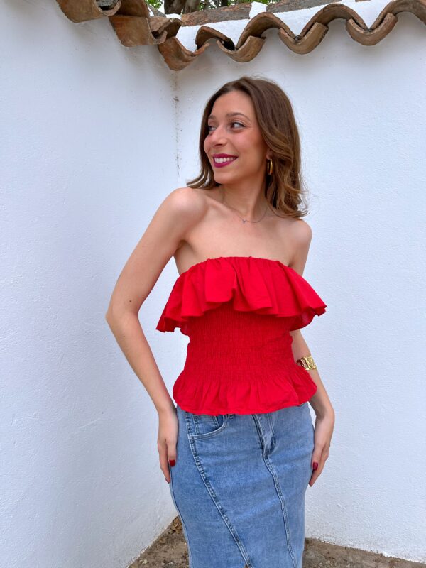 Top Volantes Rojo - Imagen 3
