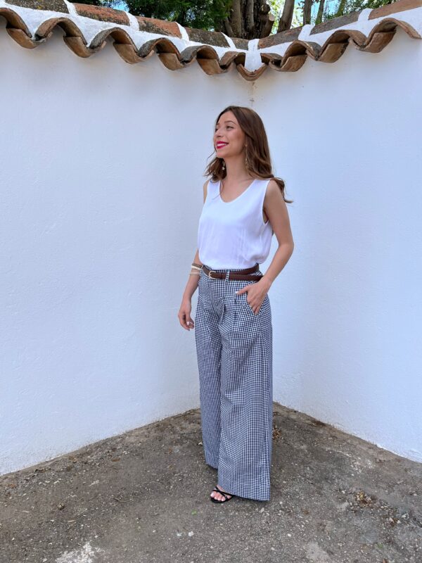 Pantalón Vichy Azul Marino - Imagen 5