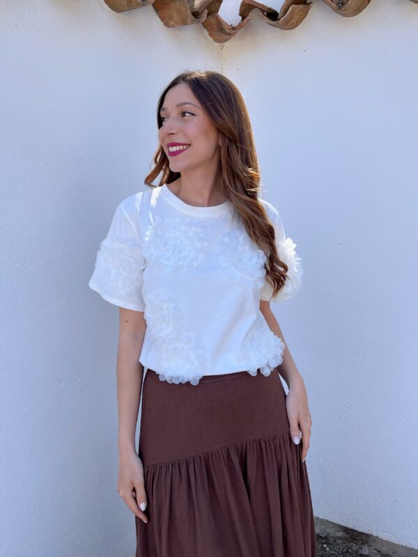 Camiseta Basic Flor Tul - Imagen 3
