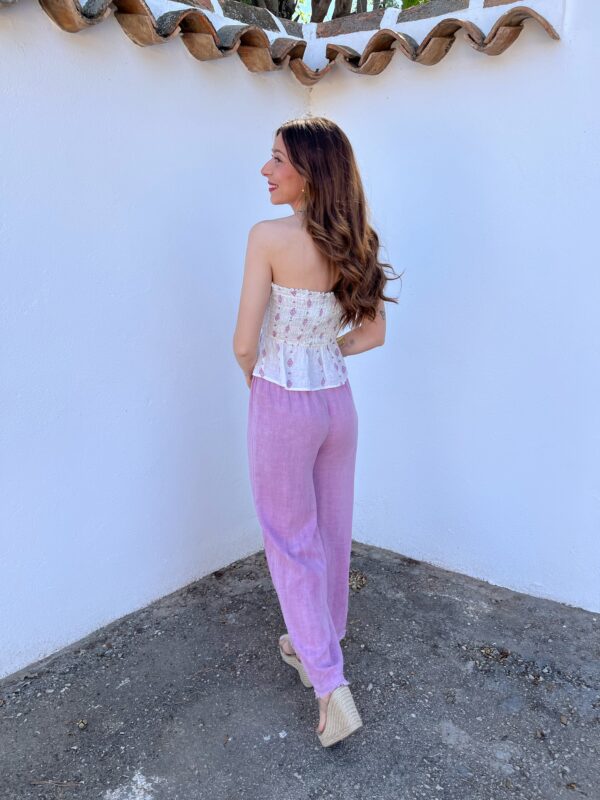 Pantalón Lino Lavanda - Imagen 3