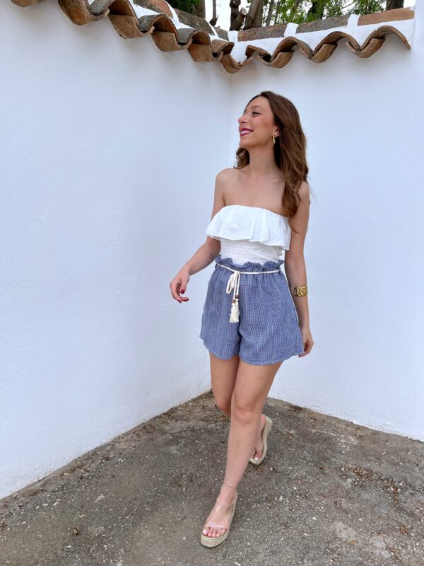 Short Vichy Azul Marino - Imagen 6