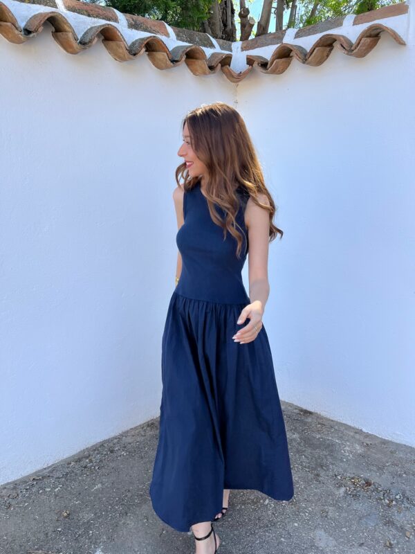 Vestido Manolita Azul Marino - Imagen 4