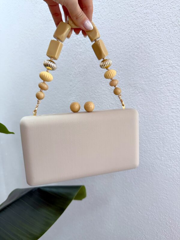 Cartera Beige Asa Bolitas