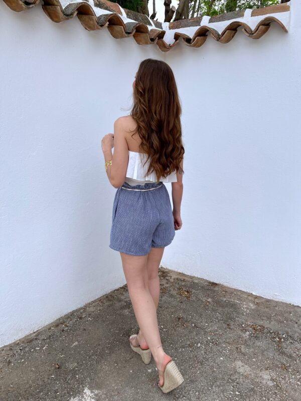 Short Vichy Azul Marino - Imagen 3