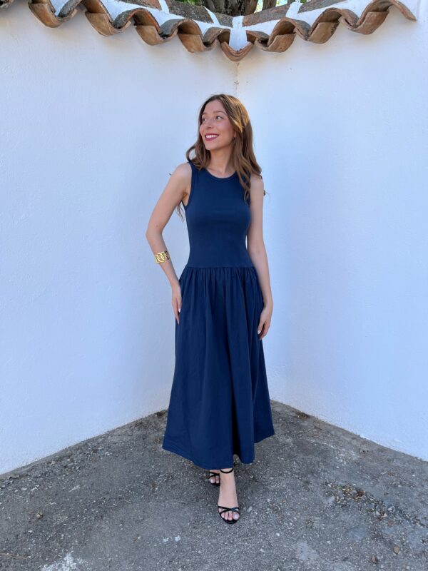 Vestido Manolita Azul Marino - Imagen 6