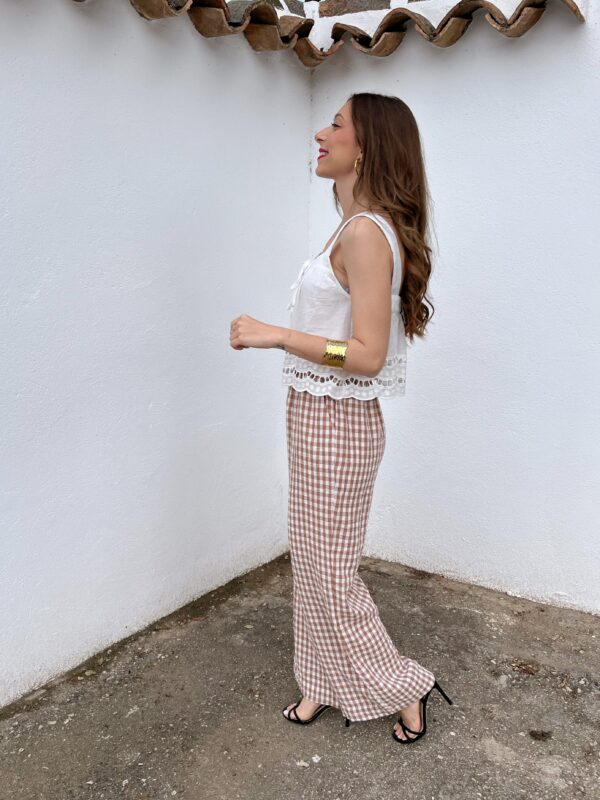 Pantalón Vichy Camel - Imagen 6