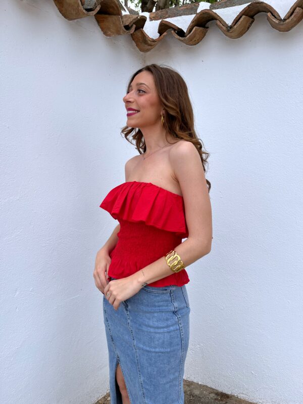Top Volantes Rojo - Imagen 4