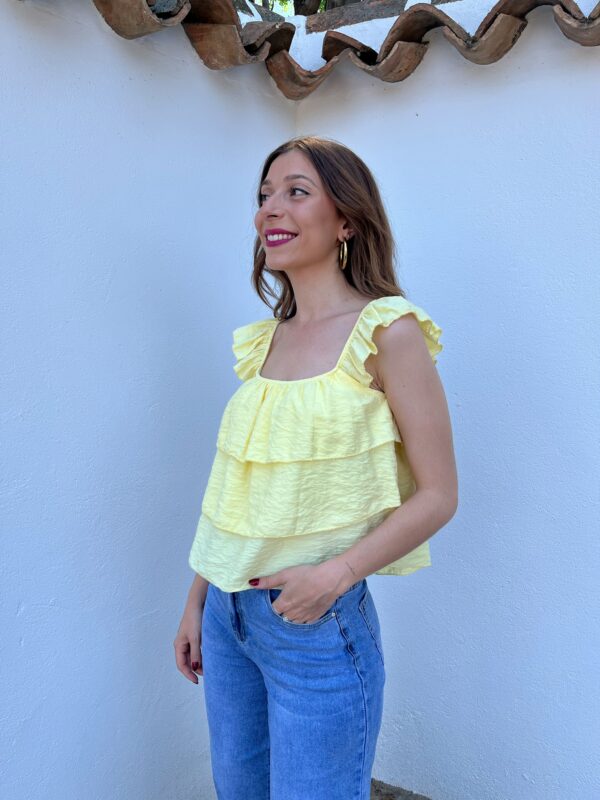 Top Camelia Amarillo Pastel - Imagen 3
