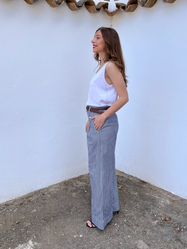 Pantalón Vichy Azul Marino - Imagen 3