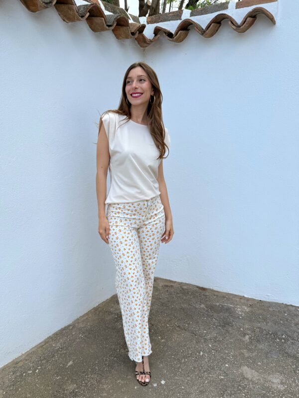 Camiseta Beige Pliegues - Imagen 4