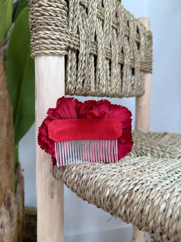 Peineta Clavel Rojo - Imagen 2