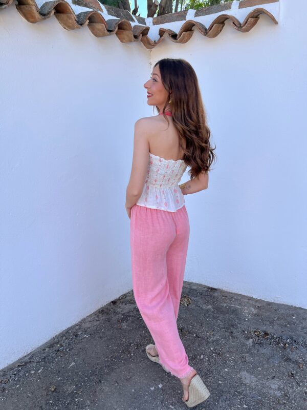 Pantalón Lino Coral - Imagen 3