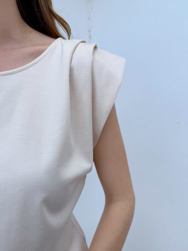 Camiseta Beige Pliegues - Imagen 2