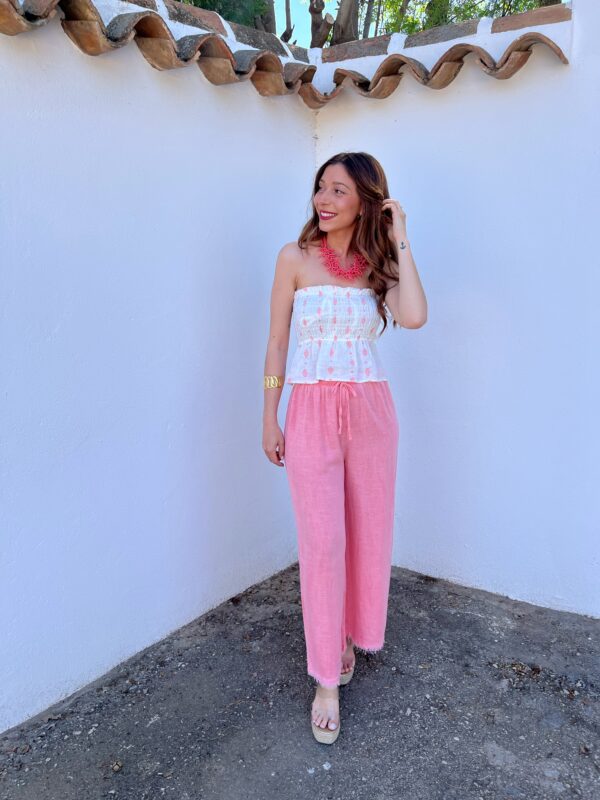 Pantalón Lino Coral - Imagen 5