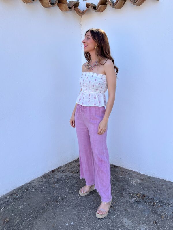 Pantalón Lino Lavanda - Imagen 6