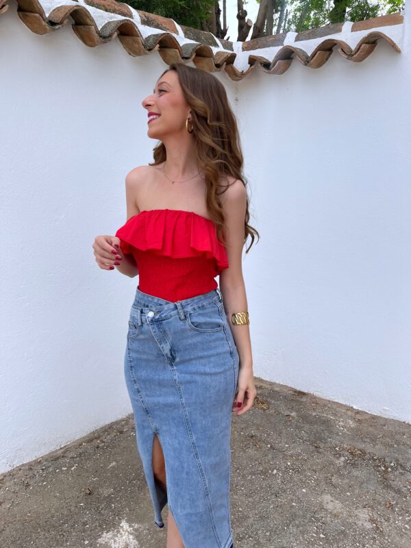 Top Volantes Rojo - Imagen 5