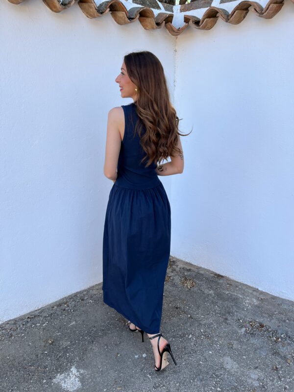 Vestido Manolita Azul Marino - Imagen 3