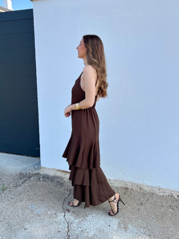 Vestido Poebe Marrón Chocolate - Imagen 5