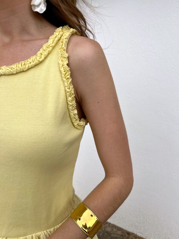 Vestido Globo Amarillo Pastel - Imagen 2