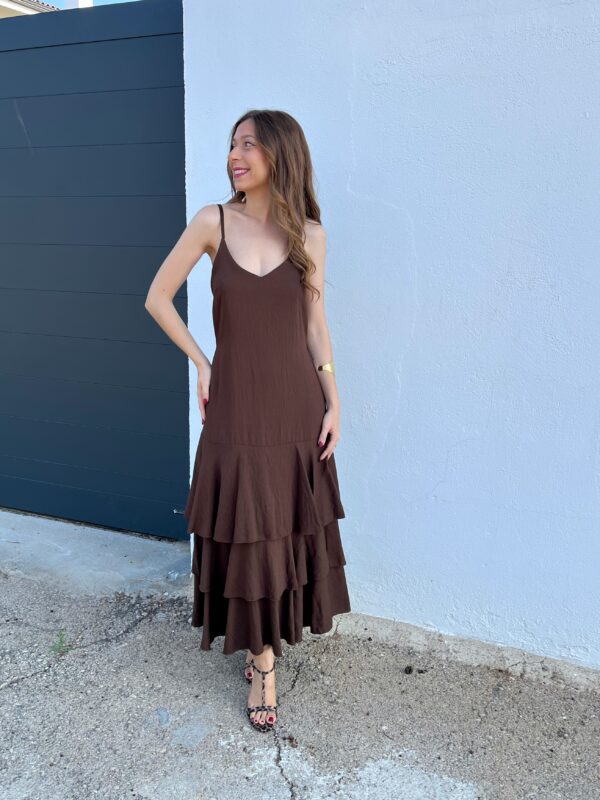 Vestido Poebe Marrón Chocolate - Imagen 6